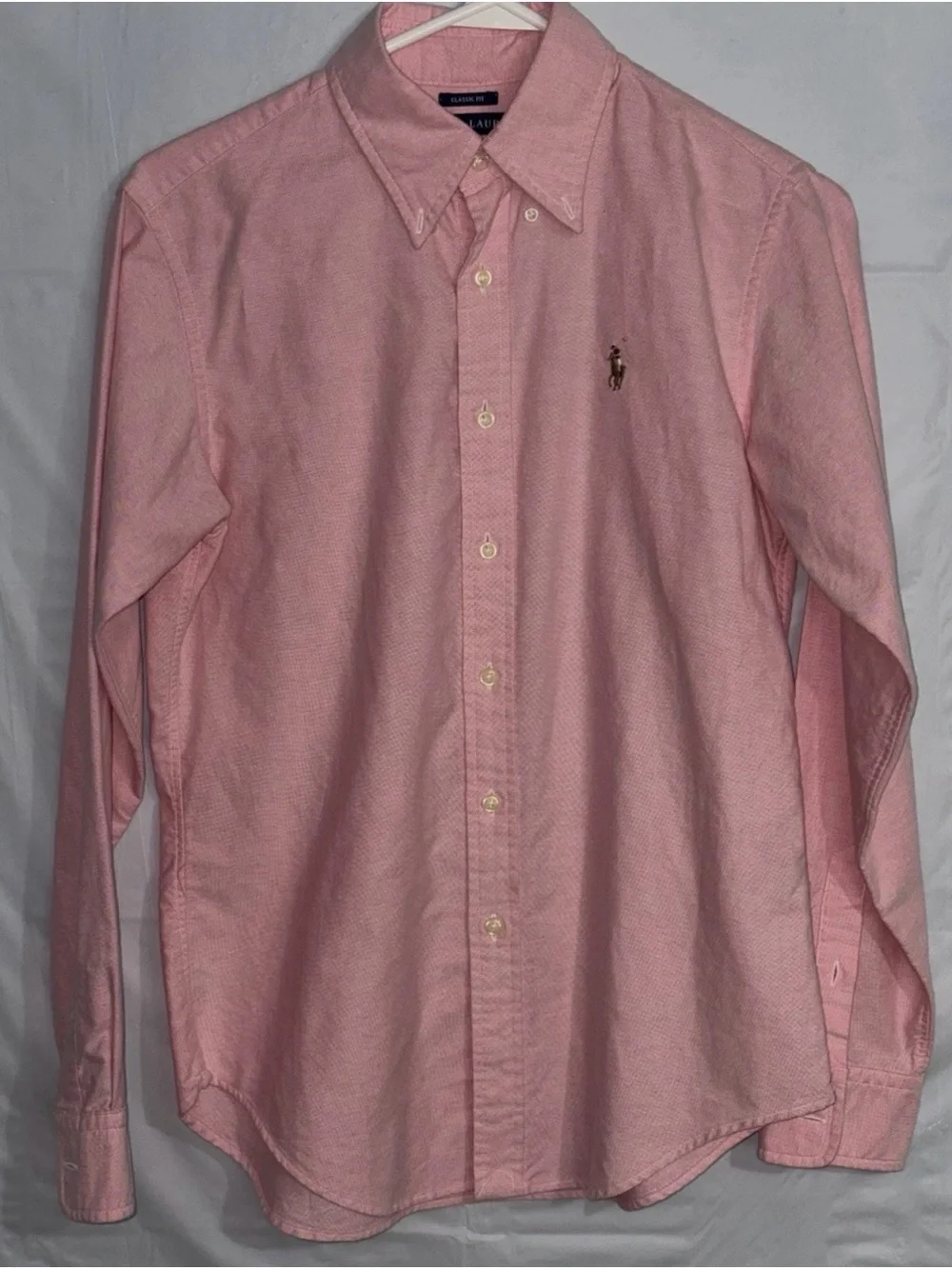Ralph Lauren Light Pink Long-Sleeve Button-Down Shirt